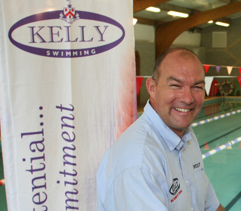 Robin Brew, head coach of the Kelly College Swim Squad